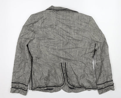 Per Una Womens Grey Viscose Jacket Suit Jacket Size 16