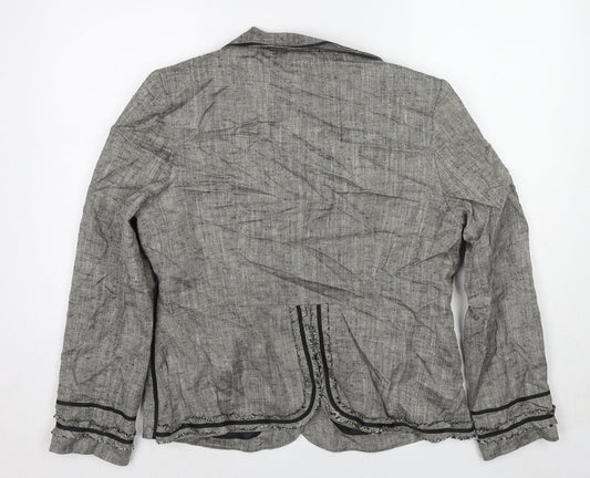Per Una Womens Grey Viscose Jacket Suit Jacket Size 16
