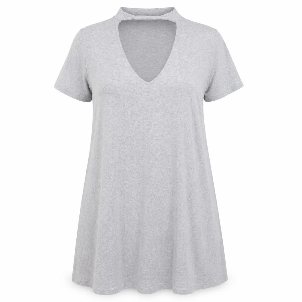 Womens UK Size M Pull&Bear Grey Basic Blouse