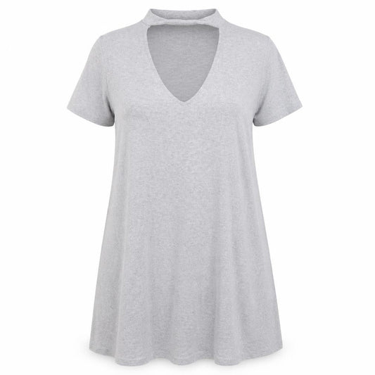 Womens UK Size M Pull&Bear Grey Basic Blouse