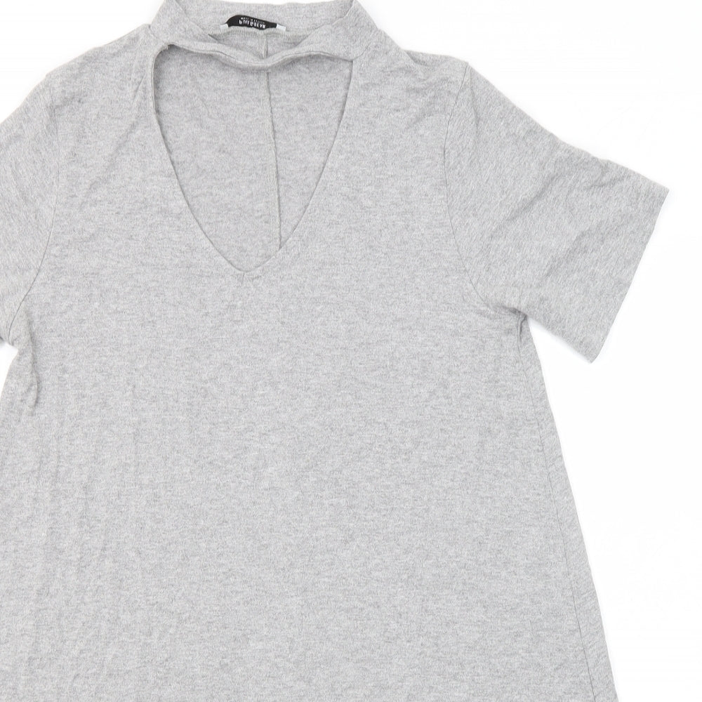 Womens UK Size M Pull&Bear Grey Basic Blouse
