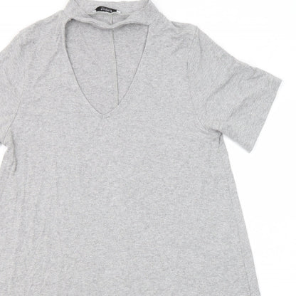 Womens UK Size M Pull&Bear Grey Basic Blouse