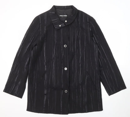 Gerry Weber Womens Black Geometric Jacket Size 12 Button