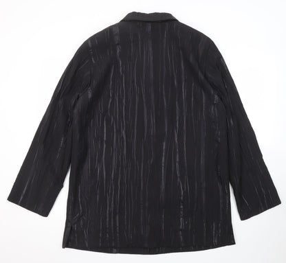 Gerry Weber Womens Black Geometric Jacket Size 12 Button