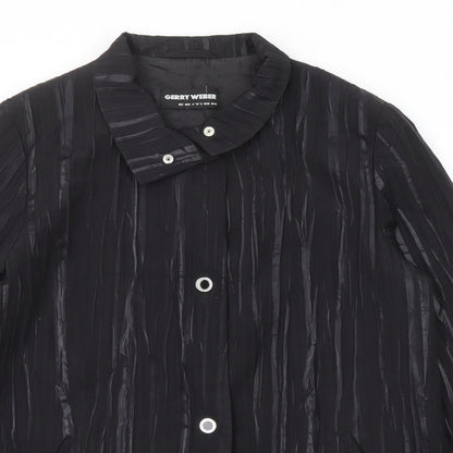 Gerry Weber Womens Black Geometric Jacket Size 12 Button