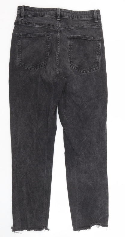 ASOS Womens Black Cotton Straight Jeans Size 28 in L34 in Regular Zip