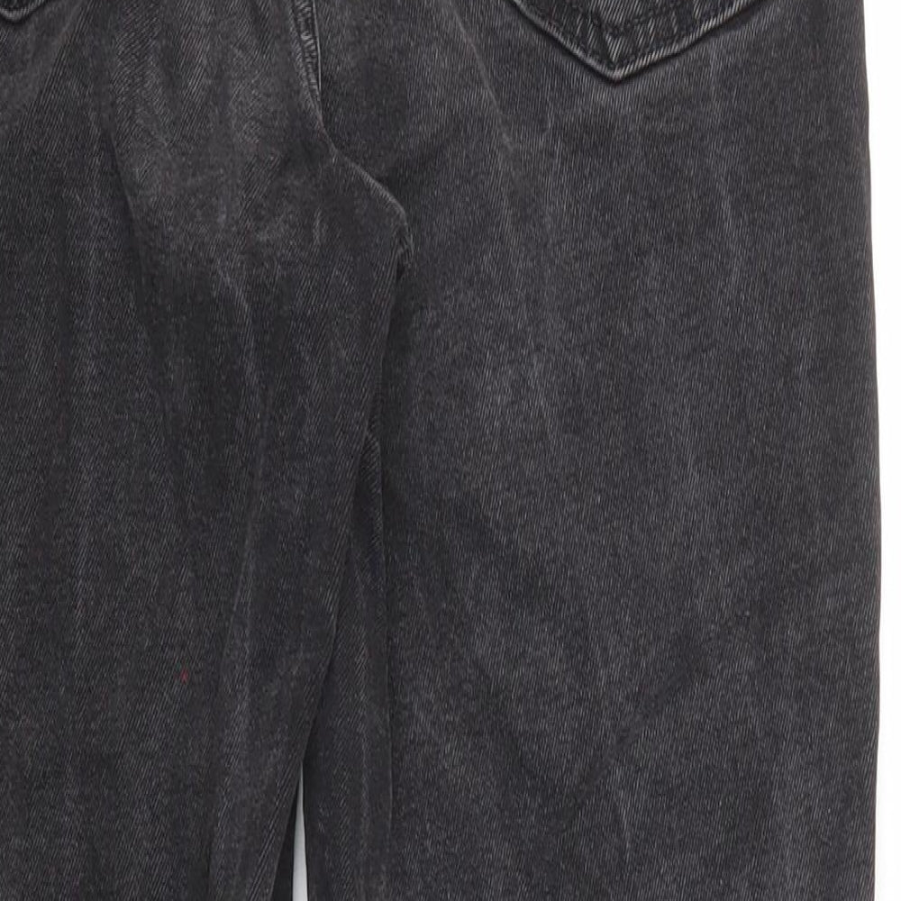 ASOS Womens Black Cotton Straight Jeans Size 28 in L34 in Regular Zip