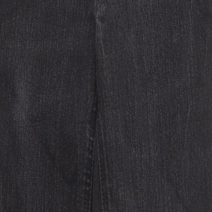 Womens UK Size 10 Jones New York Regular Fit Straight Black Jeans