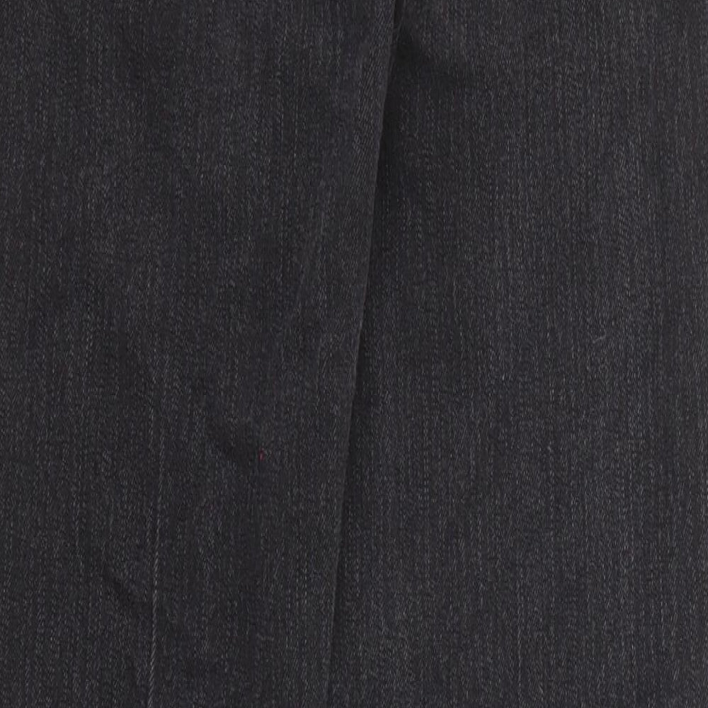 Womens UK Size 10 Jones New York Regular Fit Straight Black Jeans