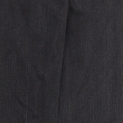 Womens UK Size 10 Jones New York Regular Fit Straight Black Jeans