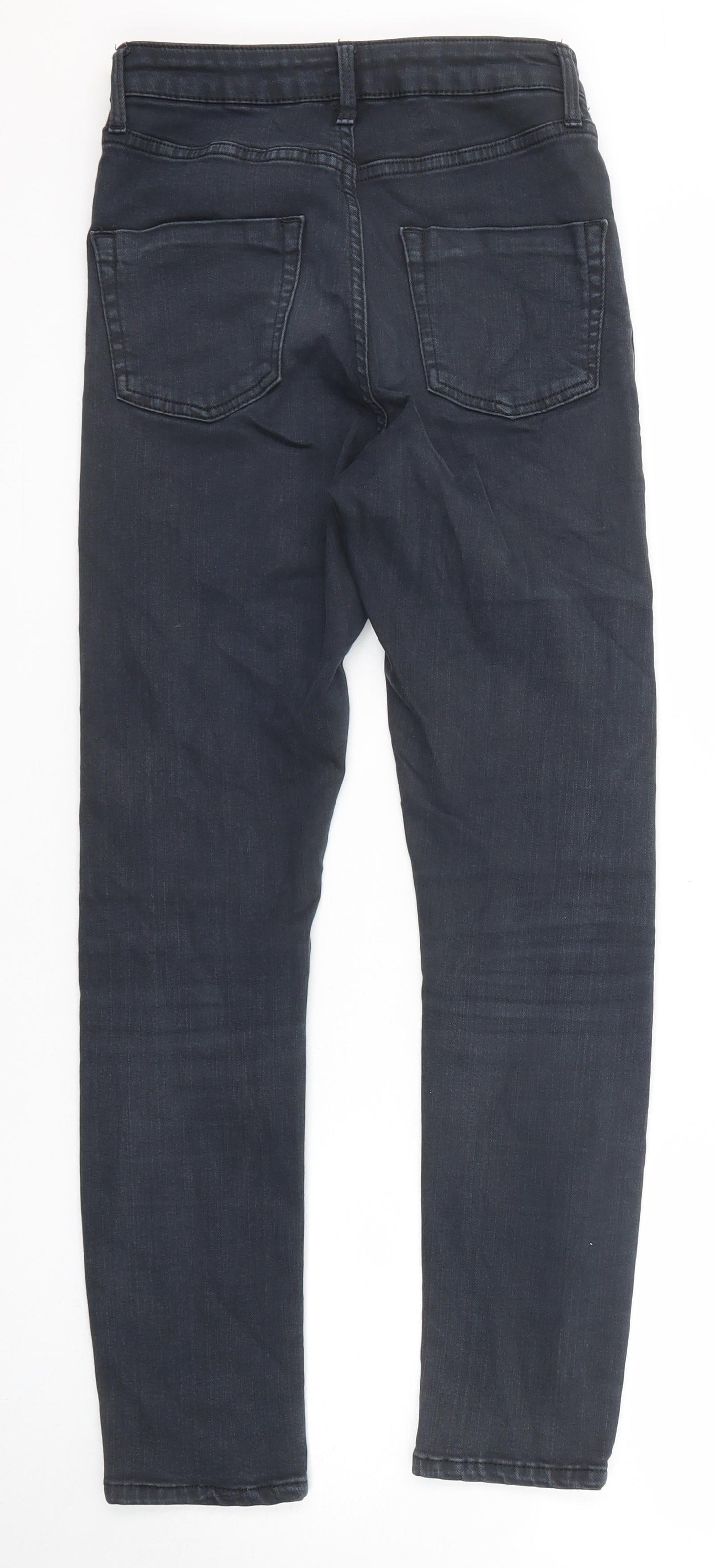 Topshop Womens Blue Cotton Skinny Jeans Size 25 in L30 in Regular Zip