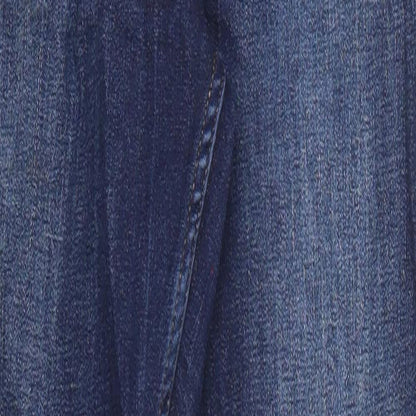 Boohoo Womens Blue Cotton Skinny Jeans Size 12 Regular Zip