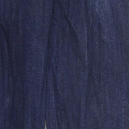 Boohoo Womens Blue Cotton Skinny Jeans Size 12 Regular Zip