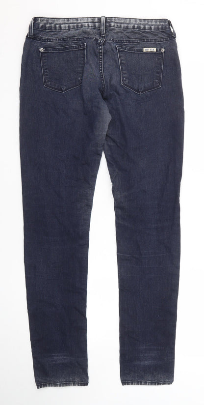 Just USA Womens Blue Cotton Skinny Jeans Size 30 in Regular Zip