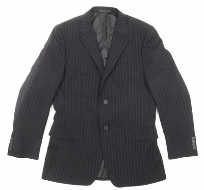 Mens UK Size 38 Butler & Webb Regular Black Suit Jacket