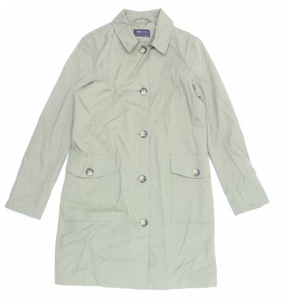 Womens UK Size 10 Marks and Spencer Green Trench Coat