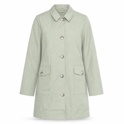 Marks & Spencer Womens Green Trench Coat Coat Size 10 Button