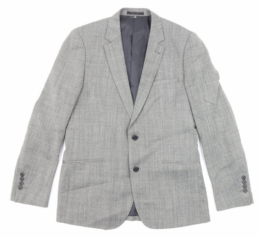 Mens UK Size 40 Fellini Regular Grey Suit Jacket