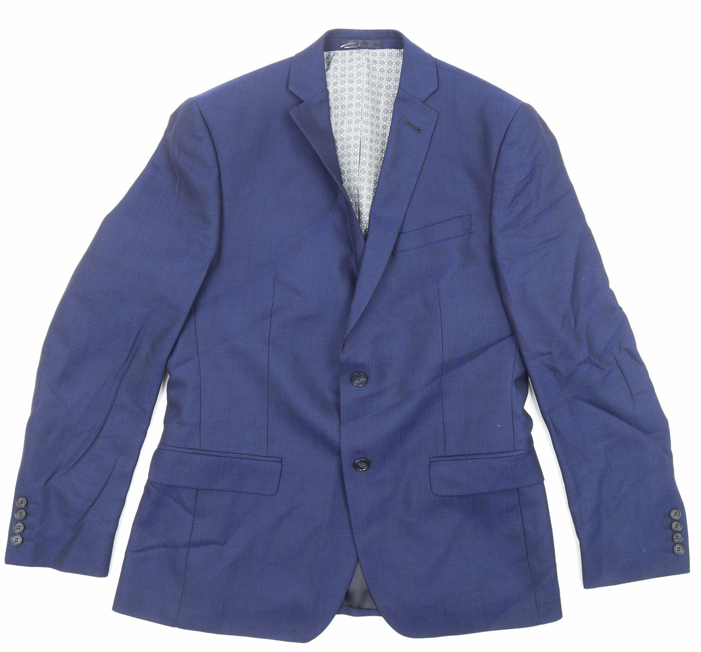 Mens UK Size 40 Racing Green Regular Blue Suit Jacket