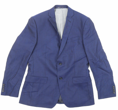 Mens UK Size 40 Racing Green Regular Blue Suit Jacket