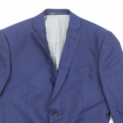 Mens UK Size 40 Racing Green Regular Blue Suit Jacket