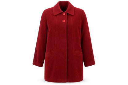 Womens UK Size 16 BHS Red Overcoat