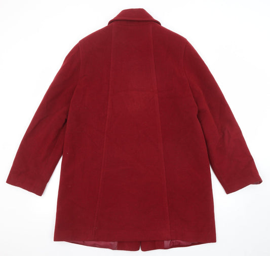 Womens UK Size 16 BHS Red Overcoat