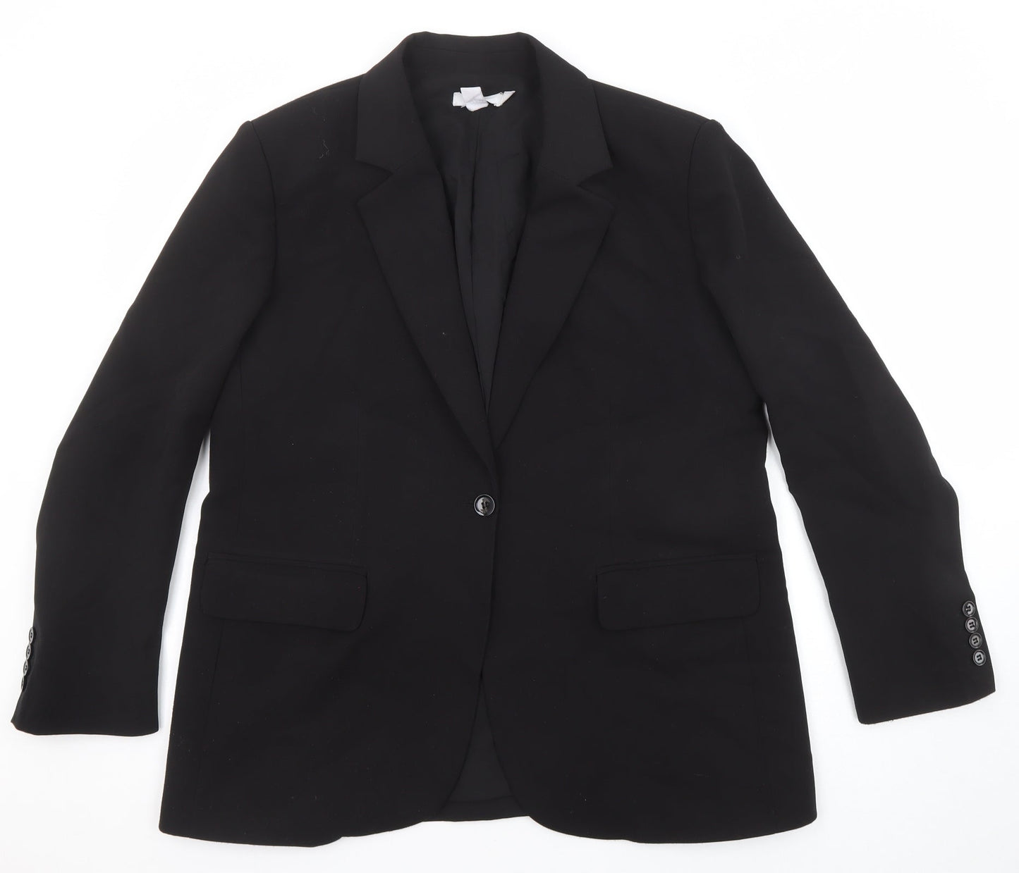 Finery Womens Black Polyester Jacket Suit Jacket Size 16