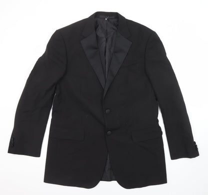 Mens UK Size 40 Marks and Spencer Regular Black Suit Tuxedo