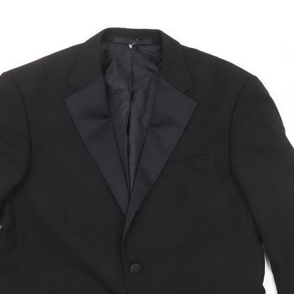 Mens UK Size 40 Marks and Spencer Regular Black Suit Tuxedo