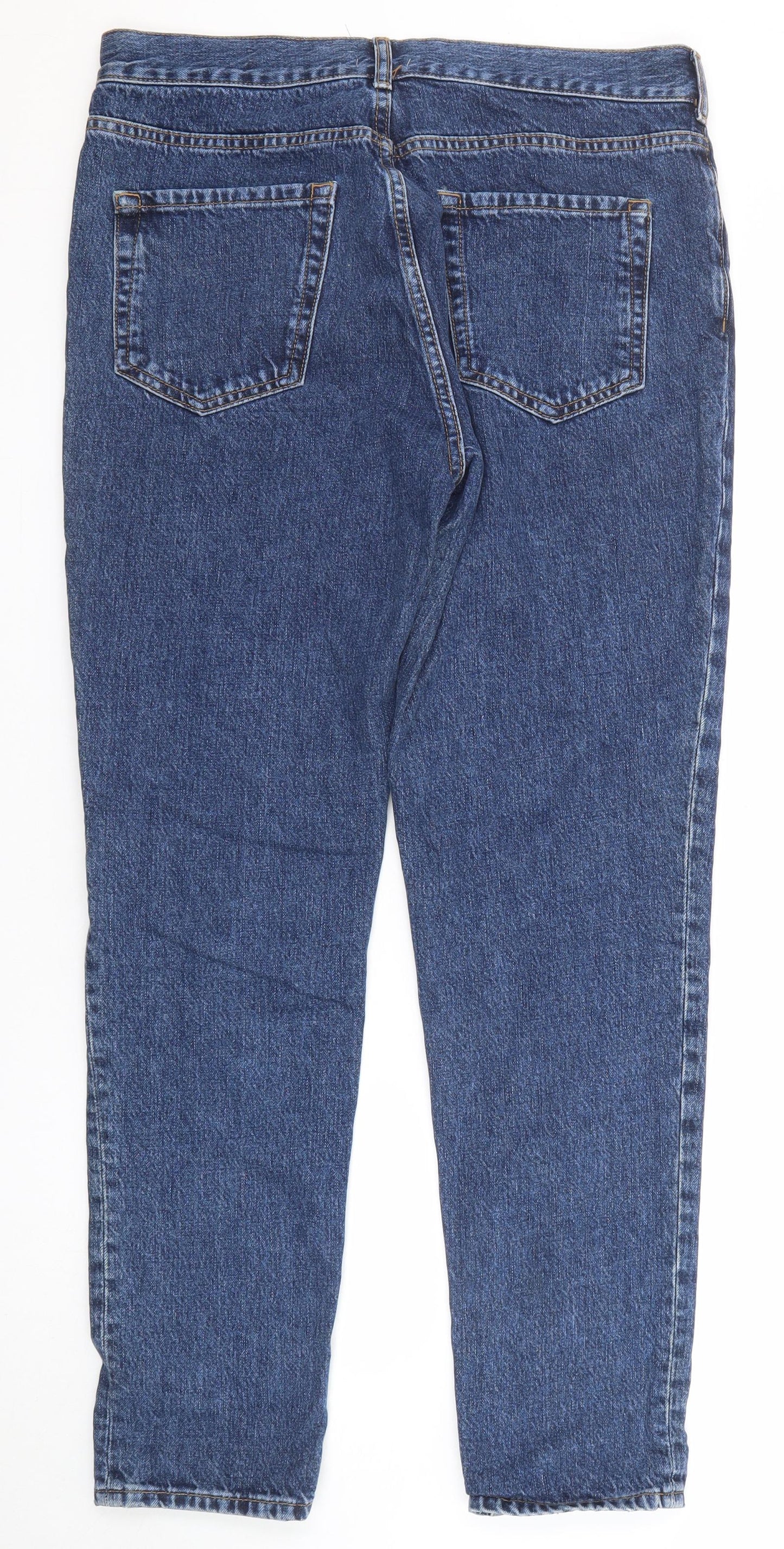 Loom Mens Blue Cotton Skinny Jeans Size 32 in L34 in Regular Zip