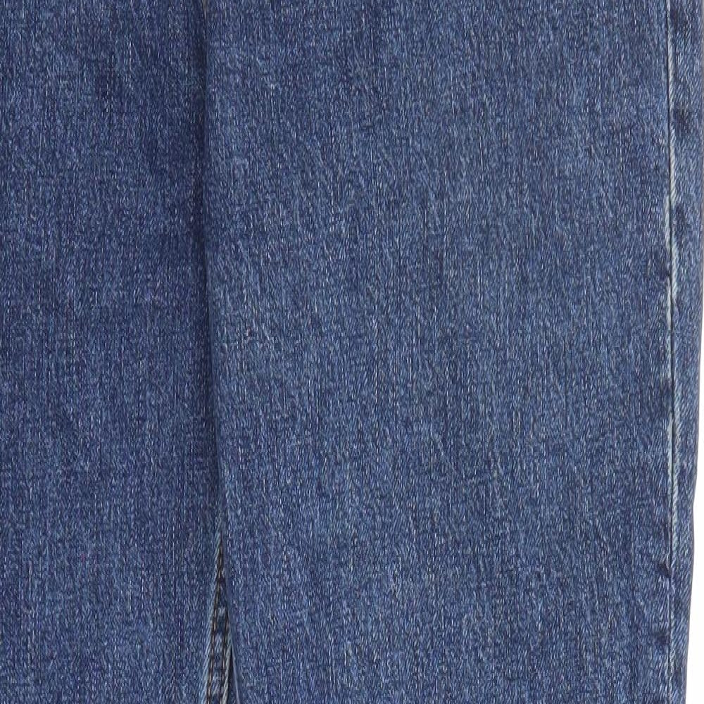 Loom Mens Blue Cotton Skinny Jeans Size 32 in L34 in Regular Zip
