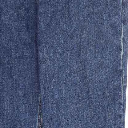 Loom Mens Blue Cotton Skinny Jeans Size 32 in L34 in Regular Zip