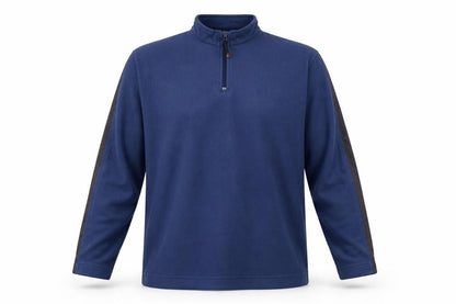 Atlantic Mens Blue Polyester Henley Sweatshirt Size M