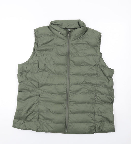 Womens UK Size 18 Marks and Spencer Green Gilet