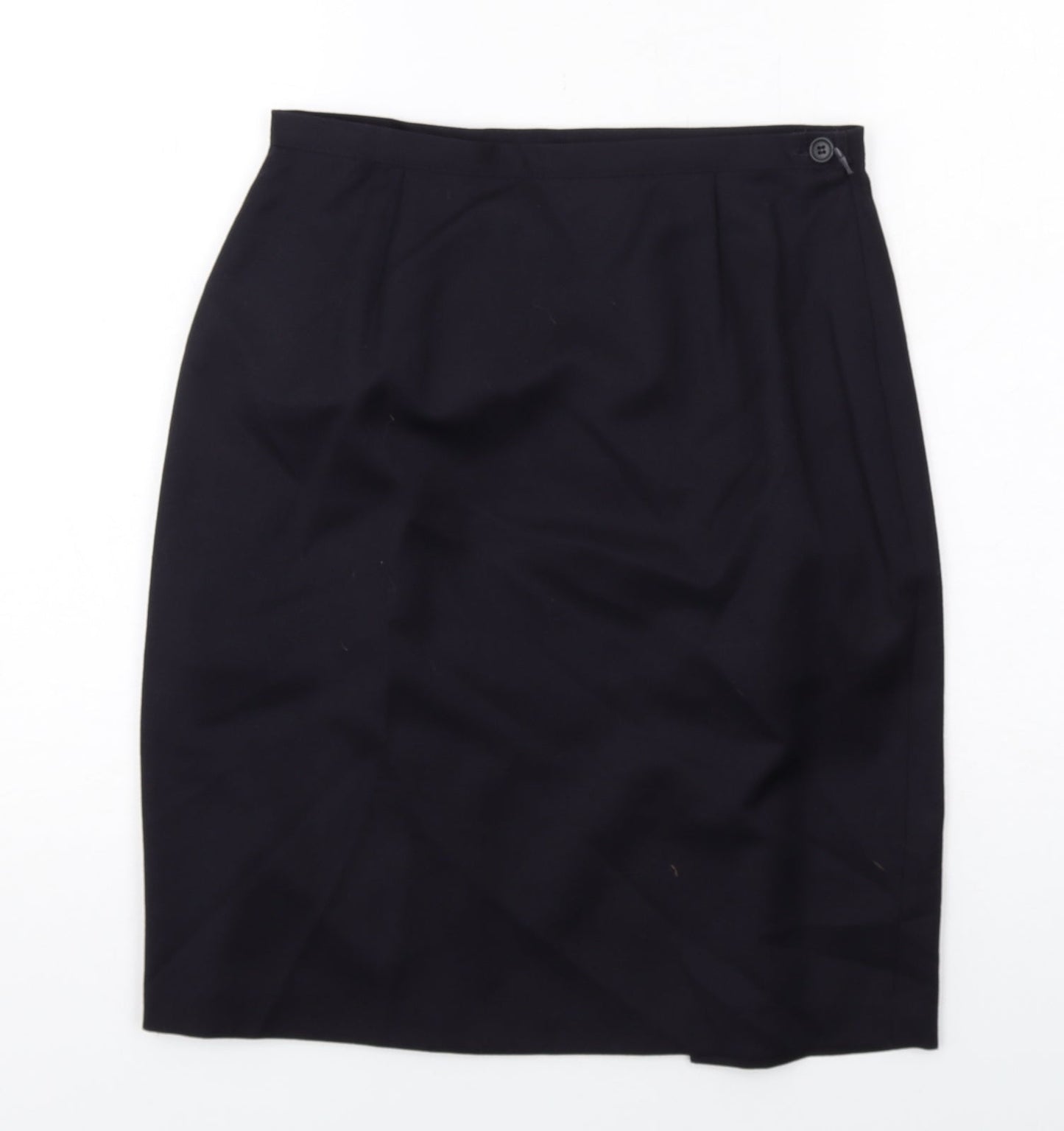 NEXT Womens Blue Wool Straight & Pencil Skirt Size 10 Zip