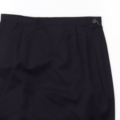 NEXT Womens Blue Wool Straight & Pencil Skirt Size 10 Zip