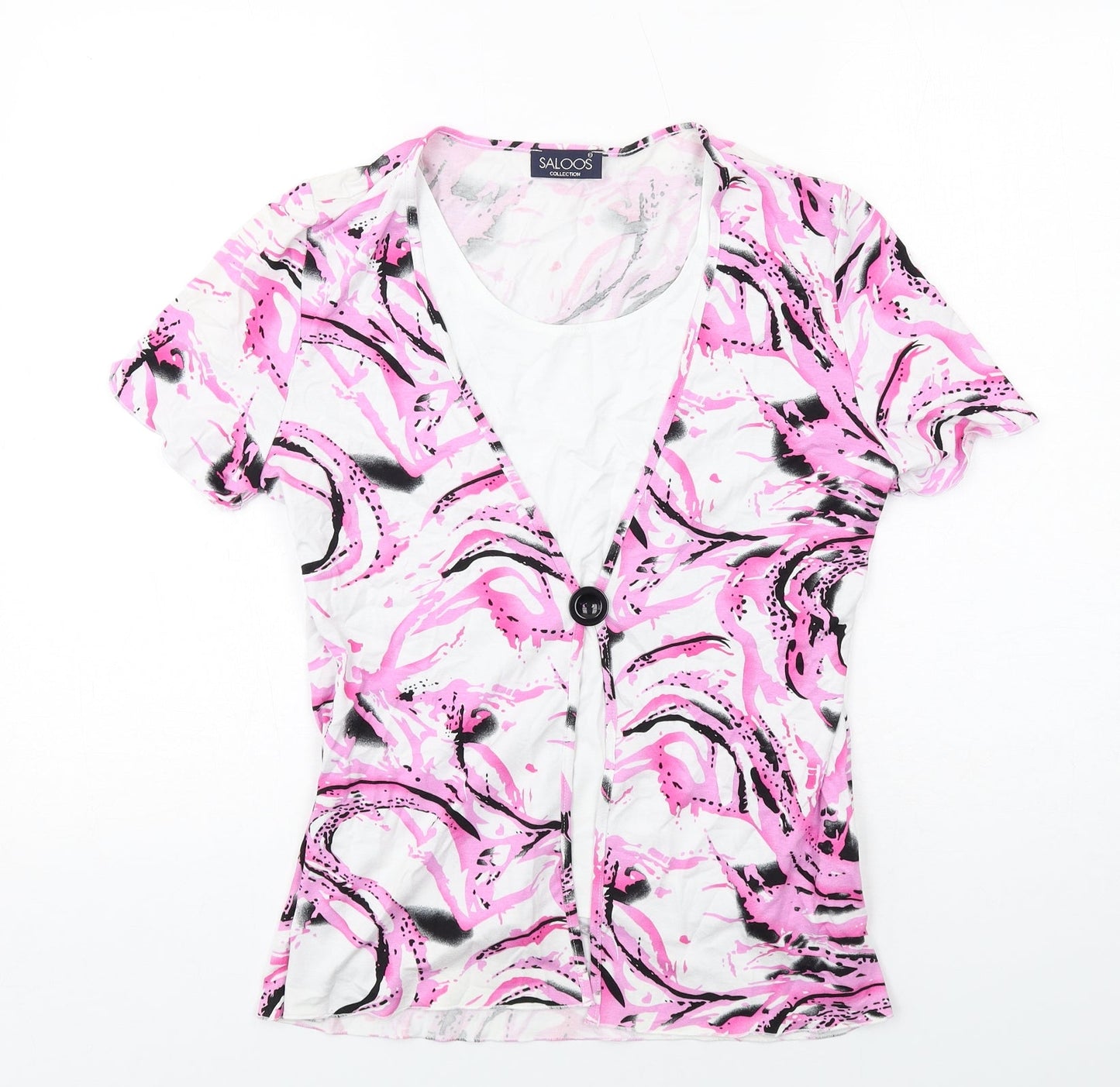 Womens UK Size M Saloos Pink Basic Blouse