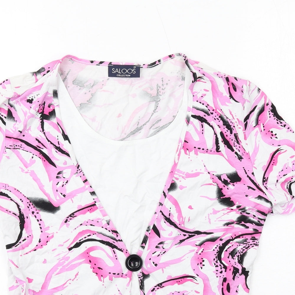 Womens UK Size M Saloos Pink Basic Blouse