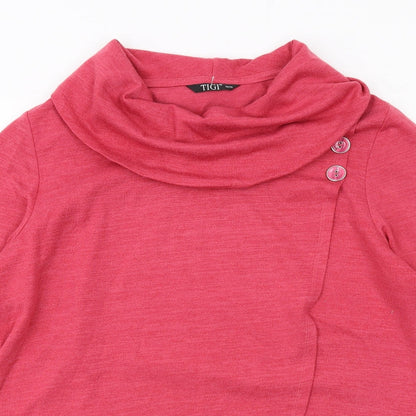 Womens UK Size 14 TIGI Pink Pullover Jumper