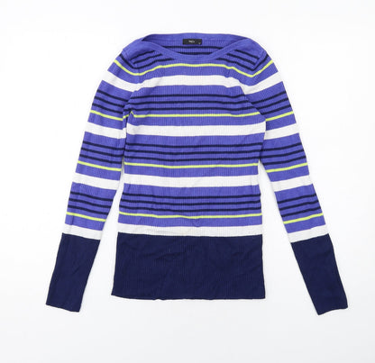 Womens UK Size 12 M&Co Blue Pullover Jumper