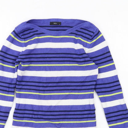 Womens UK Size 12 M&Co Blue Pullover Jumper