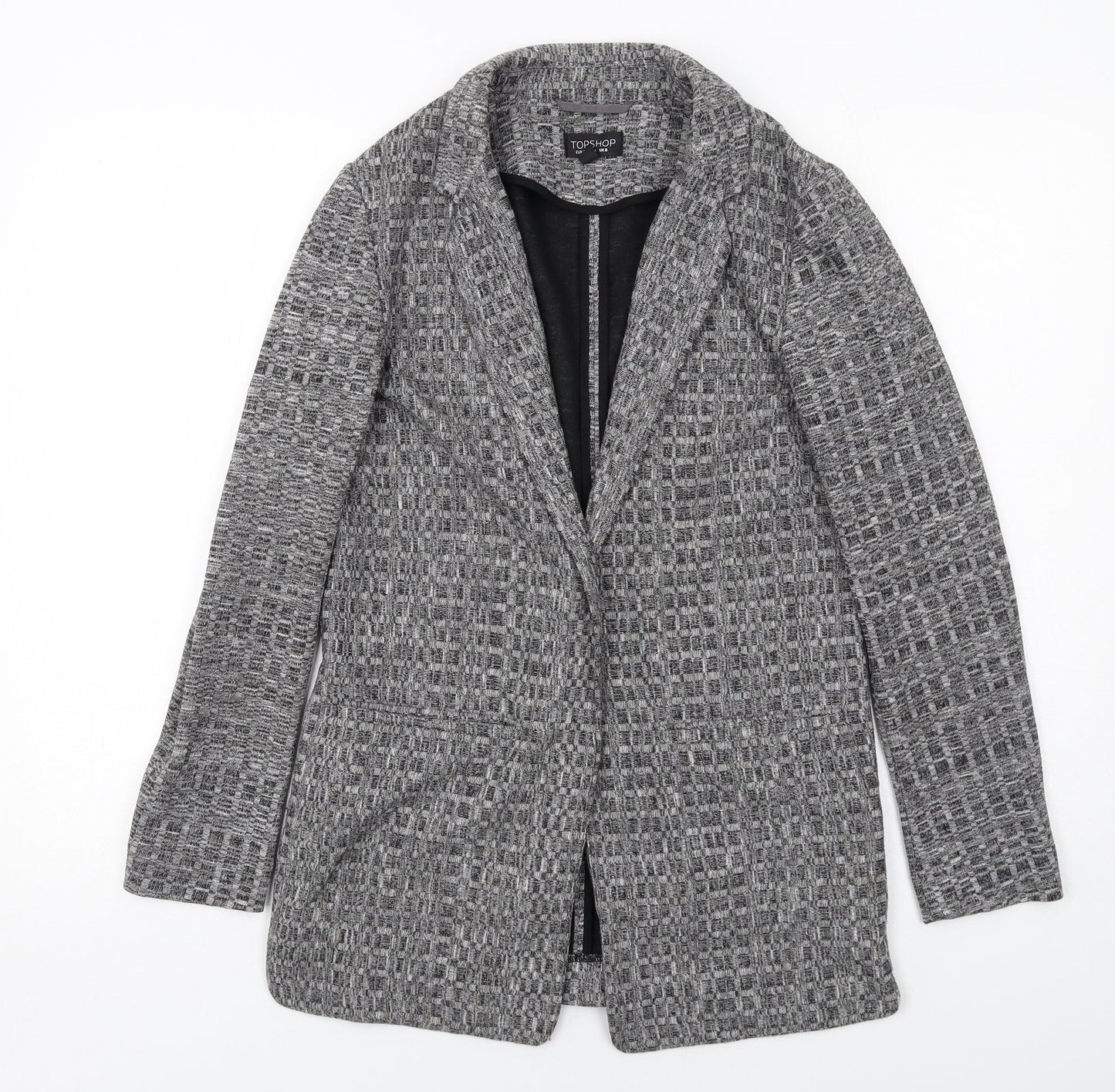 Womens UK Size 8 Topshop Grey Overcoat