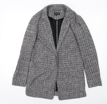 Womens UK Size 8 Topshop Grey Overcoat