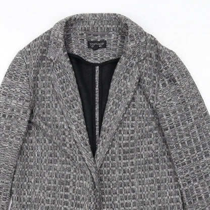 Womens UK Size 8 Topshop Grey Overcoat