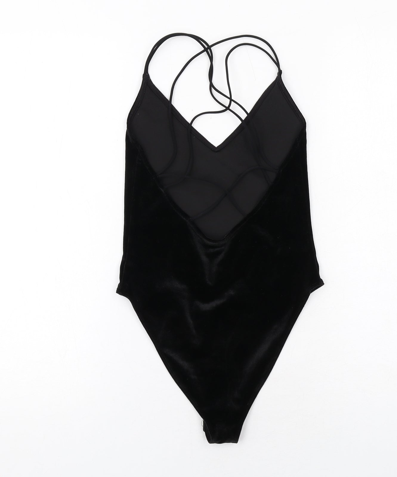 H&M Womens Black Polyester Bodysuit One-Piece Size XS Snap