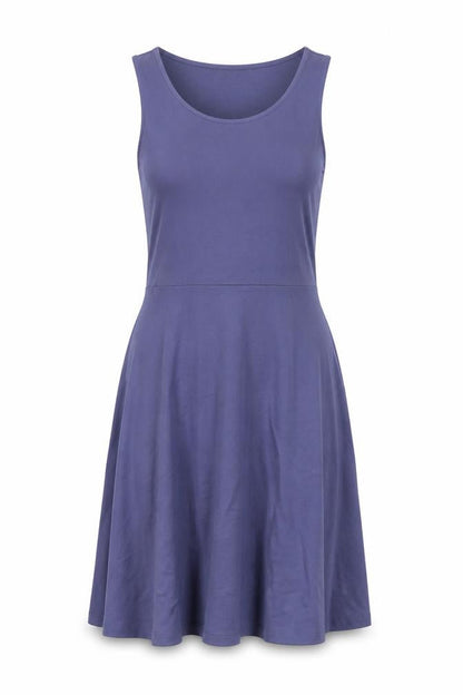 H&M Womens Blue Polyester Tank Dress Size M Boat Neck Pullover