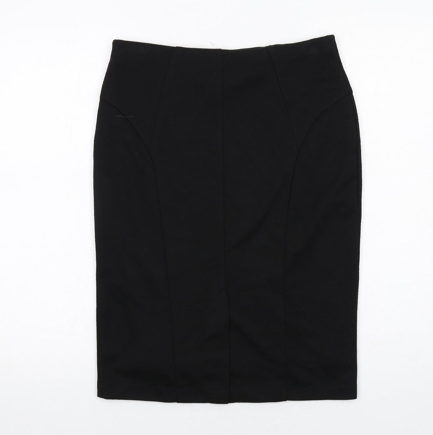 M&Co Womens Black Polyester Straight & Pencil Skirt Size 12