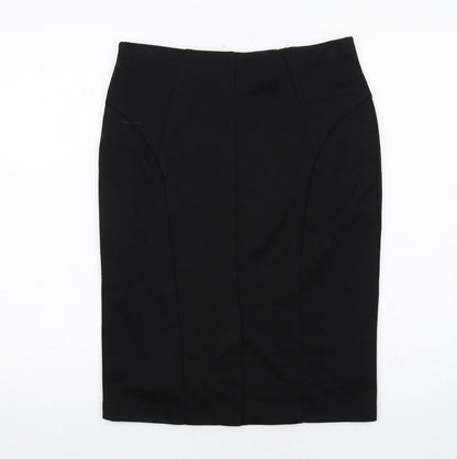 M&Co Womens Black Polyester Straight & Pencil Skirt Size 12
