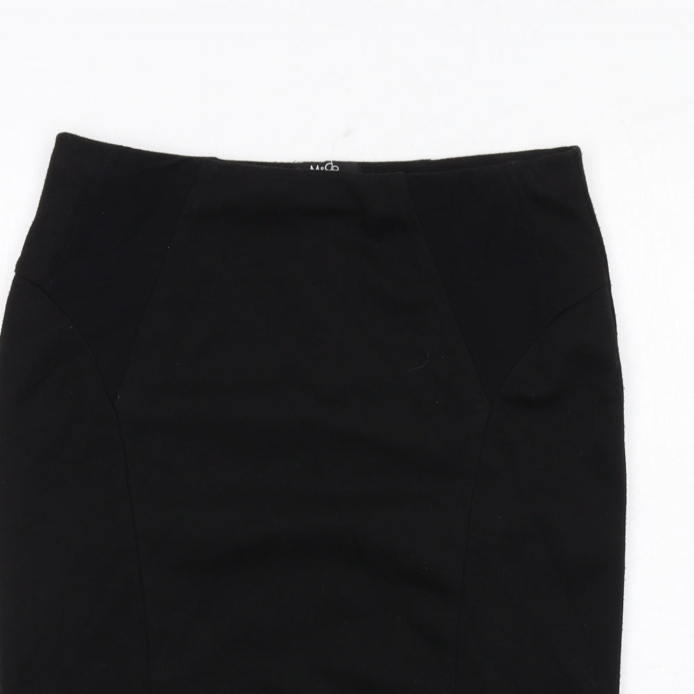 M&Co Womens Black Polyester Straight & Pencil Skirt Size 12